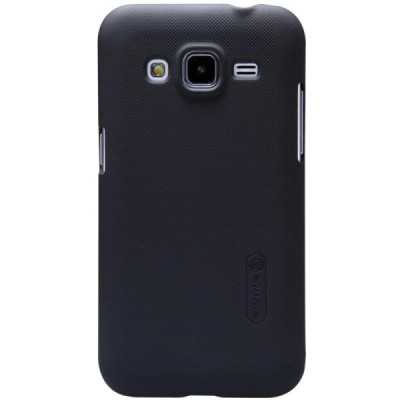 Samsung Galaxy Core Prime (G360) Nillkin Frosted Shield melns plastmasas apvalks + ekrāna aizsargplēve / Vacins.lv