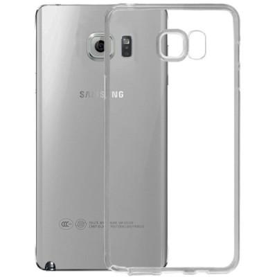 Samsung Galaxy Note 5 N920 dzidrs (caurspīdīgs) cieta silikona TPU pasaulē planākais pelēks apvalks / Vacins.lv