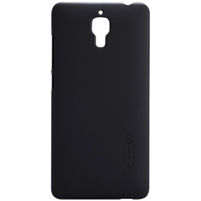 Xiaomi Mi 4 Nillkin Frosted Shield melns plastmasas apvalks + ekrāna aizsargplēve / Vacins.lv