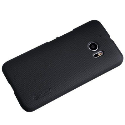 HTC 10 (Lifestyle) Nillkin Frosted Shield juodas plastikinis dėklas + apsauginė ekrano plėvelė / Priedai.lt