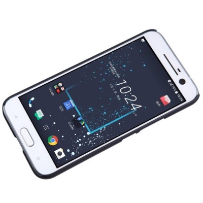 HTC 10 (Lifestyle) Nillkin Frosted Shield juodas plastikinis dėklas + apsauginė ekrano plėvelė / Priedai.lt