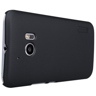HTC 10 (Lifestyle) Nillkin Frosted Shield juodas plastikinis dėklas + apsauginė ekrano plėvelė / Priedai.lt