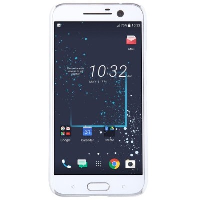 HTC 10 (Lifestyle) Nillkin Frosted Shield baltas plastikinis dėklas + apsauginė ekrano plėvelė / Priedai.lt