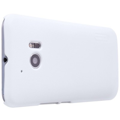 HTC 10 (Lifestyle) Nillkin Frosted Shield baltas plastikinis dėklas + apsauginė ekrano plėvelė / Priedai.lt