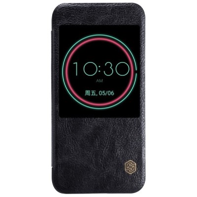 Greznais „Nillkin“ Qin sērijas ādas atvērams melns HTC 10 (Lifestyle) maciņš / Vacins.lv