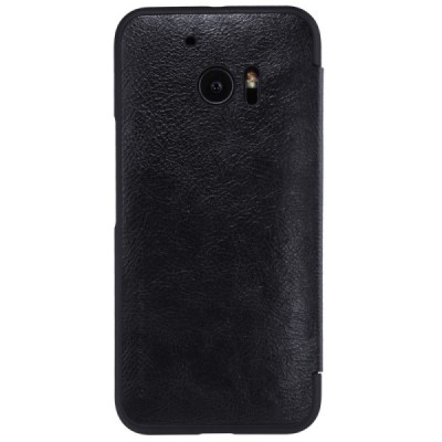 Greznais „Nillkin“ Qin sērijas ādas atvērams melns HTC 10 (Lifestyle) maciņš / Vacins.lv