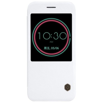 Greznais „Nillkin“ Qin sērijas ādas atvērams balts HTC 10 (Lifestyle) maciņš / Vacins.lv