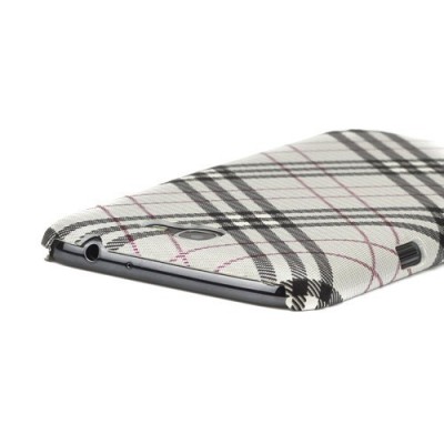 Samsung Galaxy Note 2 N7100 „Burberry“ stils pelēks apvalks / Vacins.lv