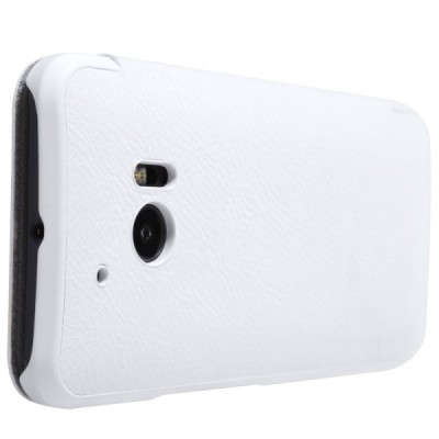 Greznais „Nillkin“ Qin sērijas ādas atvērams balts HTC 10 (Lifestyle) maciņš / Vacins.lv