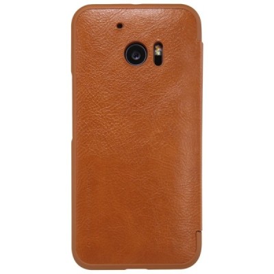 Greznais „Nillkin“ Qin sērijas ādas atvērams brūns HTC 10 (Lifestyle) maciņš / Vacins.lv