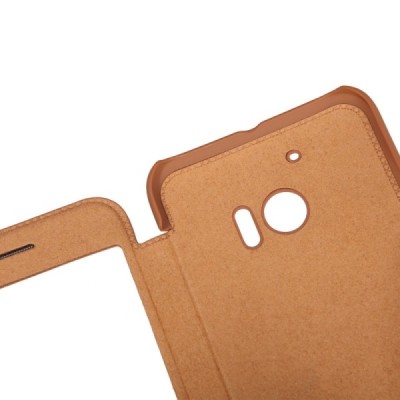 Greznais „Nillkin“ Qin sērijas ādas atvērams brūns HTC 10 (Lifestyle) maciņš / Vacins.lv