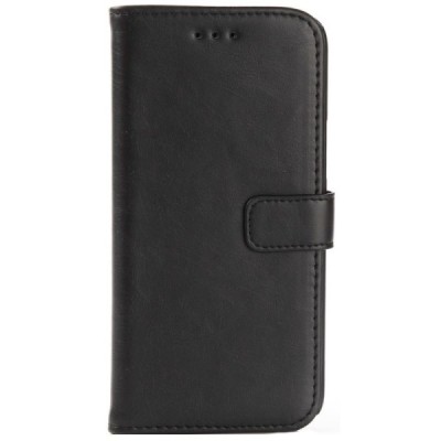 HTC 10 (Lifestyle) atvēramais ādas melns retro maciņš (maks) / Vacins.lv