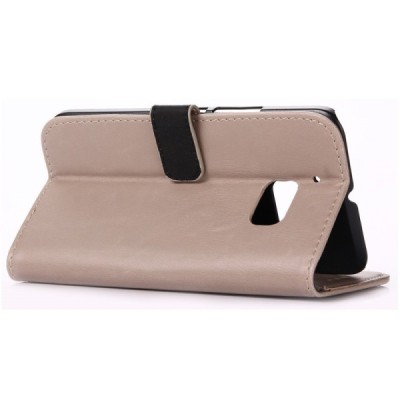 HTC 10 (Lifestyle) atvēramais ādas smilšains retro maciņš (maks) / Vacins.lv