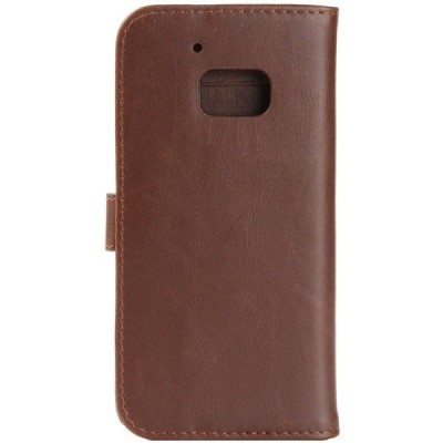 HTC 10 (Lifestyle) atvēramais ādas tumši brūns retro maciņš (maks) / Vacins.lv