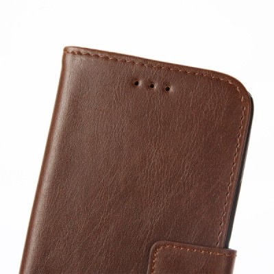 HTC 10 (Lifestyle) atvēramais ādas tumši brūns retro maciņš (maks) / Vacins.lv