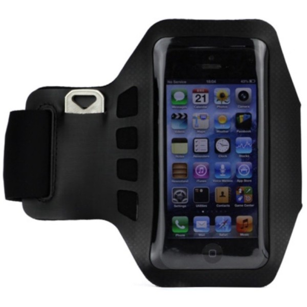 „Bubble“ dėklas sportui (raištis ant rankos) - juodas (S dydis)