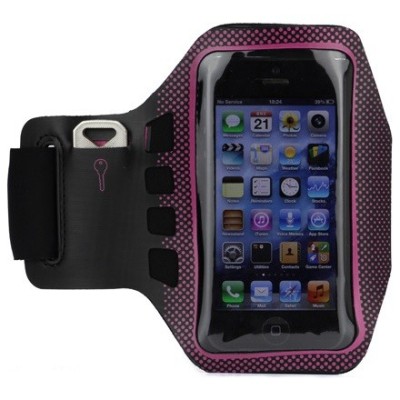 „Bubble“ dėklas sportui (raištis ant rankos) - tamsiai rožinis, universalus (S dydis) / Priedai.lt