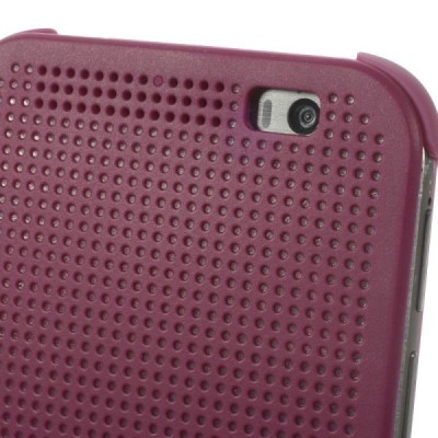 HTC One M8 (HTC One M8s) Smart Dot View atverčiamas bordo spalvos dėklas - knygutė / Priedai.lt