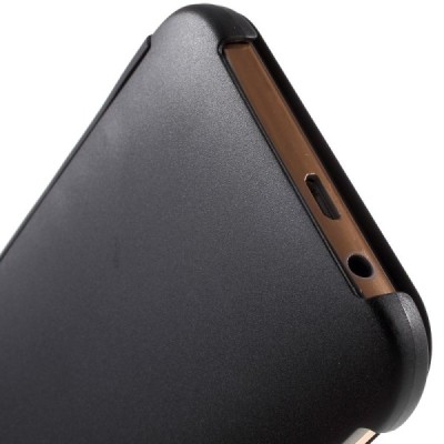 HTC One M9 Smart Dot View atverčiamas juodas dėklas - knygutė / Priedai.lt