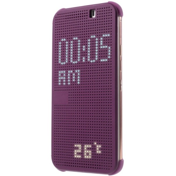 Atverčiamas „Dot View“ dėklas - violetinis (One M9)