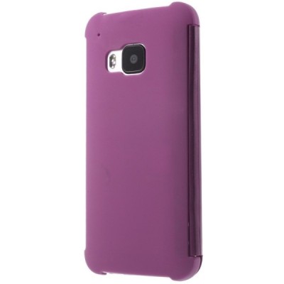 HTC One M9 Smart Dot View atverčiamas violetinis dėklas - knygutė / Priedai.lt