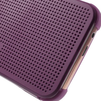 HTC One M9 Smart Dot View atverčiamas violetinis dėklas - knygutė / Priedai.lt