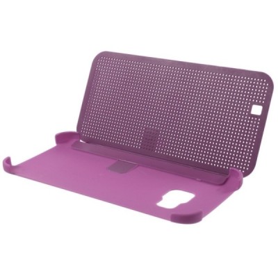 HTC One M9 Smart Dot View atverčiamas violetinis dėklas - knygutė / Priedai.lt