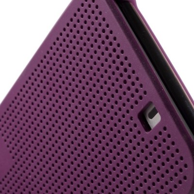 HTC One M9 Smart Dot View atverčiamas violetinis dėklas - knygutė / Priedai.lt