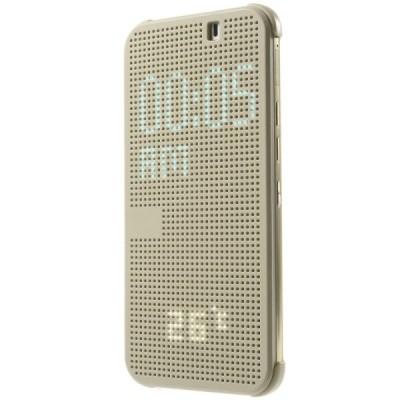 HTC One M9 Smart Dot View atvērams zelta maciņš - maks / Vacins.lv