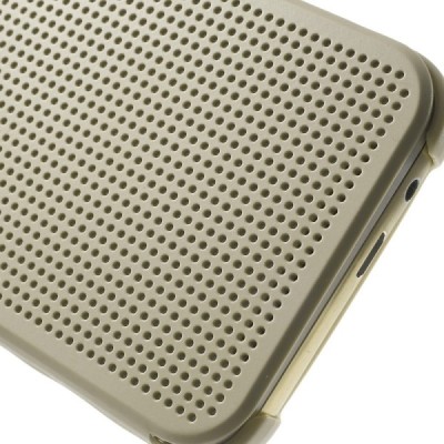 HTC One M9 Smart Dot View atvērams zelta maciņš - maks / Vacins.lv