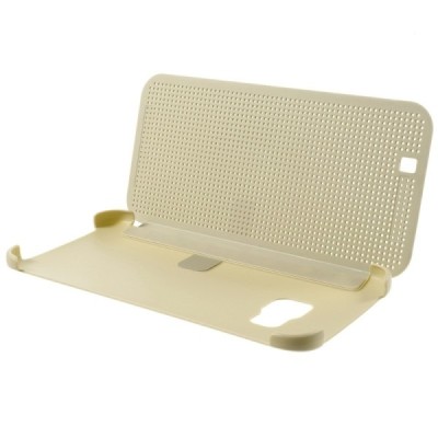 HTC One M9 Smart Dot View atvērams zelta maciņš - maks / Vacins.lv