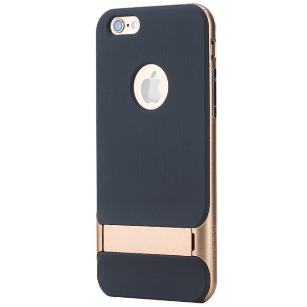 „Rock“ Royce Kickstand dėklas - juodas / auksinis (iPhone 6 Plus / 6s Plus)