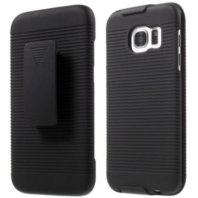 Samsung Galaxy S7 Edge (G935) Plastikinis dėklas prie diržo - juodas / Priedai.lt