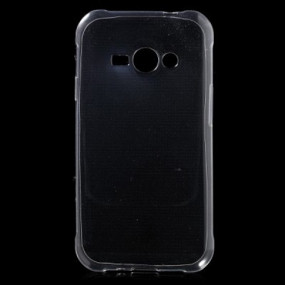 Samsung Galaxy J1 Ace (J100) dzidrs (caurspīdīgs) cieta silikona TPU pasaulē planākais apvalks / Vacins.lv