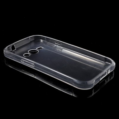 Samsung Galaxy J1 Ace (J100) dzidrs (caurspīdīgs) cieta silikona TPU pasaulē planākais apvalks / Vacins.lv