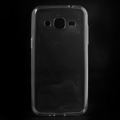 Samsung Galaxy J2 (J200) dzidrs (caurspīdīgs) cieta silikona TPU pasaulē planākais apvalks / Vacins.lv