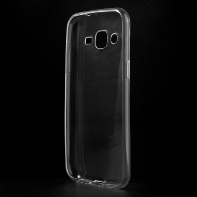 Samsung Galaxy J2 (J200) dzidrs (caurspīdīgs) cieta silikona TPU pasaulē planākais apvalks / Vacins.lv