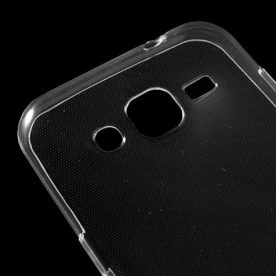 Samsung Galaxy J2 (J200) dzidrs (caurspīdīgs) cieta silikona TPU pasaulē planākais apvalks / Vacins.lv