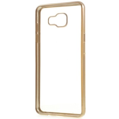 Samsung Galaxy A5 (2016) A510 skaidrus silikoninis (TPU) auksinis dėklas / Priedai.lt