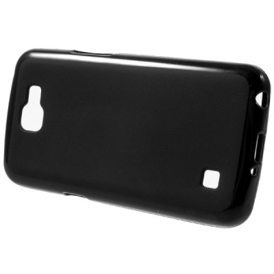 LG K4 (K120E) cieta silikona (TPU) melns apvalks / vacins.lv