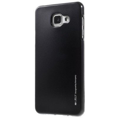 Samsung Galaxy A7 2016 (A710) Mercury juodas kieto silikono (TPU) dėklas / Priedai.lt