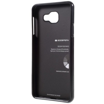 Samsung Galaxy A7 2016 (A710) Mercury juodas kieto silikono (TPU) dėklas / Priedai.lt