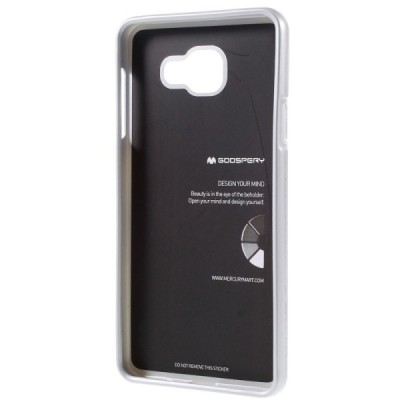 Galaxy A7 2016 (A710) Mercury sudrabs cieta silikona (TPU) apvalks / vacins.lv