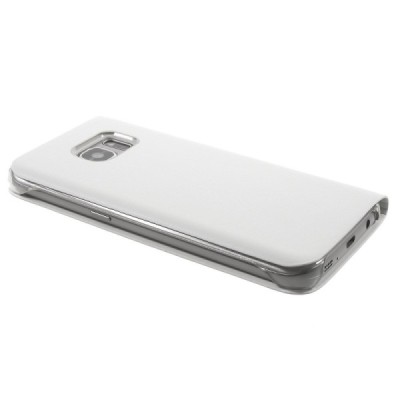 Samsung Galaxy S7 (G930) balts atvēramais Smart Wallet ādas maciņš - maks / Vacins.lv