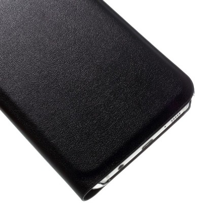 Samsung Galaxy S7 Edge (G935) juodas odinis atverčiamas Smart Wallet dėklas - piniginė / Priedai.lt