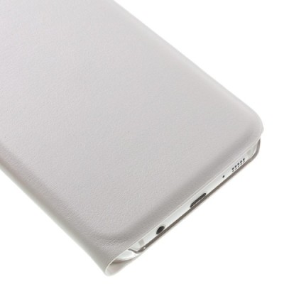 Samsung Galaxy S7 Edge (G935) balts atvēramais Smart Wallet ādas maciņš - maks / Vacins.lv