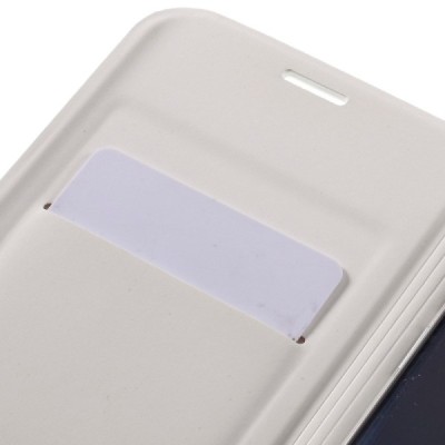 Samsung Galaxy S7 Edge (G935) balts atvēramais Smart Wallet ādas maciņš - maks / Vacins.lv