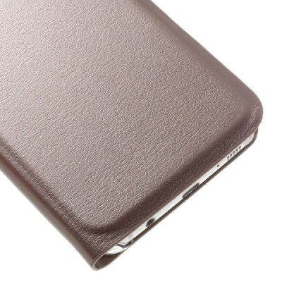 Samsung Galaxy S7 Edge (G935) auksinis odinis atverčiamas Smart Wallet dėklas - piniginė / Priedai.lt