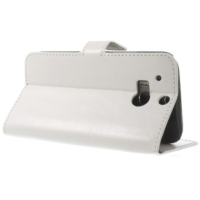 „Crazy Horse“ HTC One M8 baltas odinis atverčiamas dėklas/ Priedai.lt