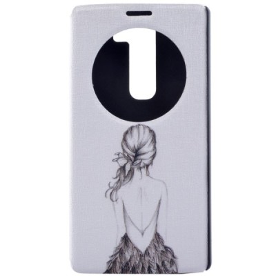 LG G4s (H735) „Lady“ atvēramais maciņš - balts / Vacins.lv